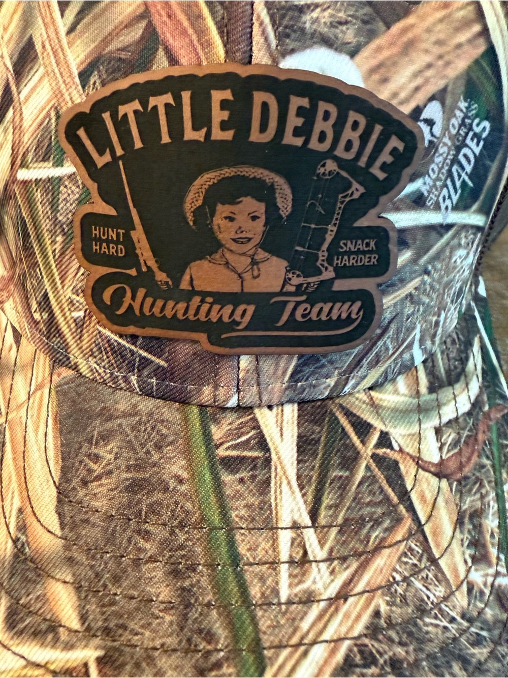 Mossy Oak Little Debbie Hunting Team Camo Hat Brown Green Tan